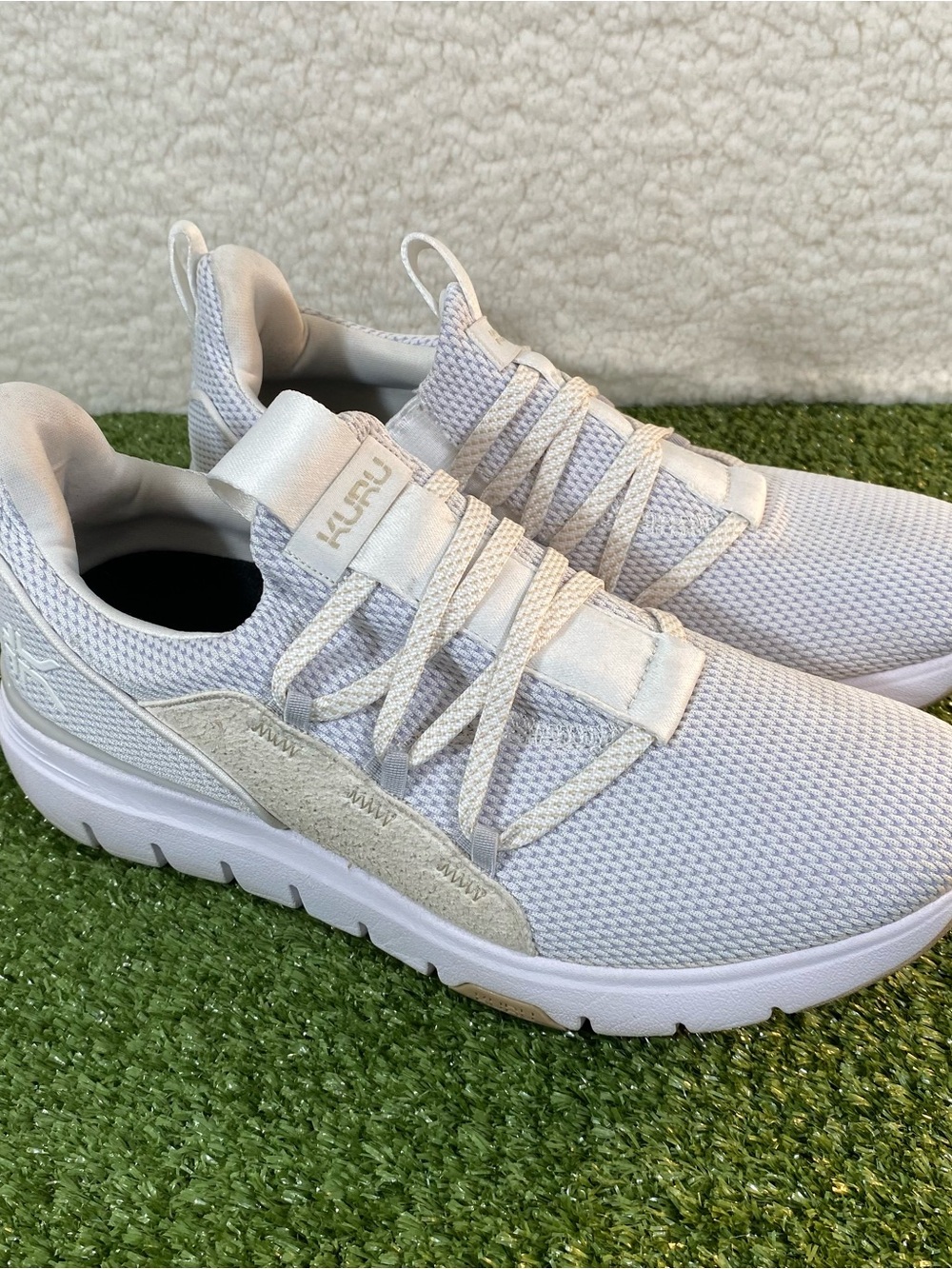 Kuru Flex Running Shoes Sneakers Mens Size 8.5 White Athletic Walking Slip-On